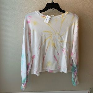 NWT Crop Tie Dye lightweight sweatshirt. Size S/M